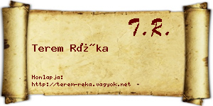 Terem Réka névjegykártya
